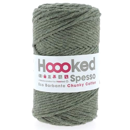 Hoooked Recycling Macramee Garn - Spesso Chunky Cotton 500 g / 127 m 100% Baumwolle (Aspen) von Hoooked