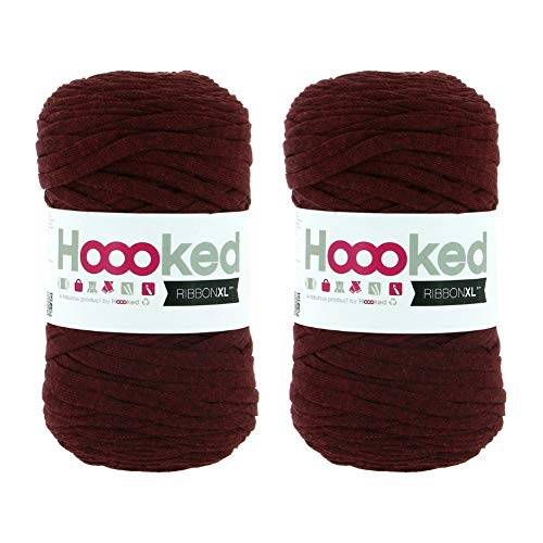 Hoooked Ribbon XL Garn (2 Stück) – kastanienbraun (RXL 54) von Hoooked