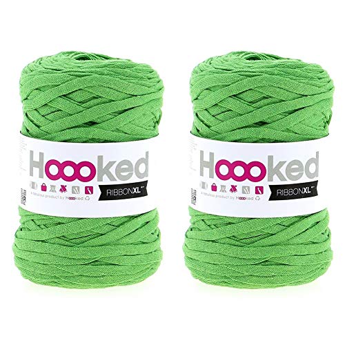 Hoooked Ribbon XL Garn, 2 Stück, Salatgrün (RXL 30) von Hoooked