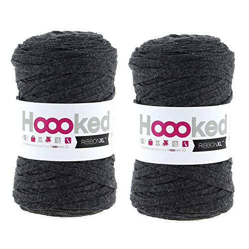 Hoooked Ribbon XL Garn (2 Stück) – Anthrazit (RXL 49) von Hoooked