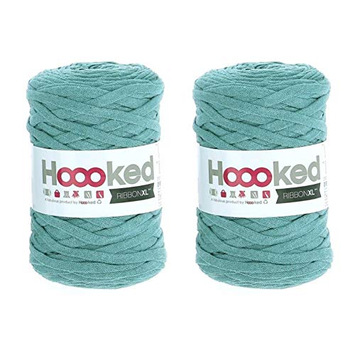 Hoooked Ribbon XL Garn (2 Stück) – Emerald Splash (RXL SP9) von Hoooked