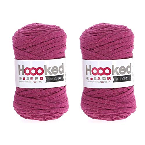 Hoooked Ribbon XL Garn (2er-Pack) - Crazy Plum (RXL SP4) von Hoooked