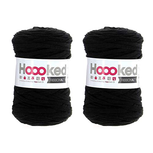 Hoooked Ribbon Xl Garn, Black Night von Hoooked