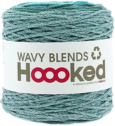 Hoooked Wavy Blends Yarn Sea Splash WB04, 250g nachhaltige Wolle aus recycelter Baumwolle für dein Handarbeitsprojekt von Hoooked