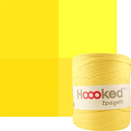 Hoooked Zpagetti T-Shirt-Garn, Baumwolle, 120 m, 700 g, gelb von Hoooked