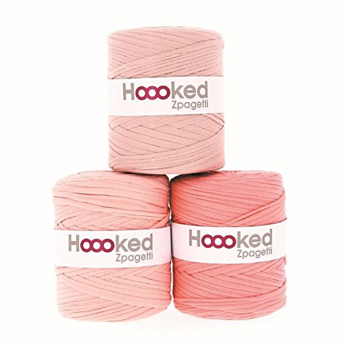 Hoooked Zpagetti Textilgarn 120 m Rolle (Peach) von Hoooked