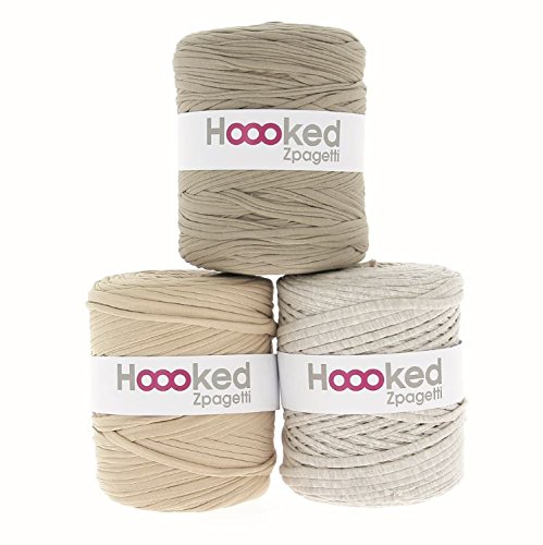 Hoooked Zpagetti Textilgarn 120 m Rolle (beige) von Hoooked