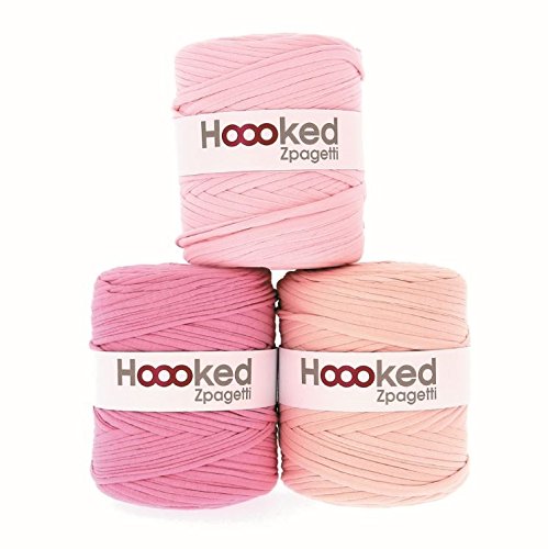 Hoooked Zpagetti Textilgarn 120 m Rolle (rosa) von Hoooked