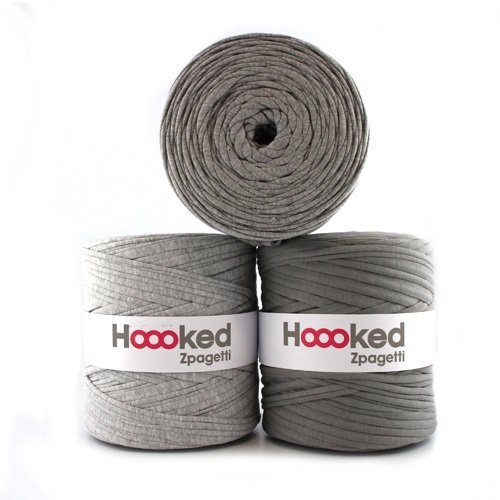 Hoooked Zpagetti Textilgarn 120 m Rolle Wahl (hellgrau) von Hoooked