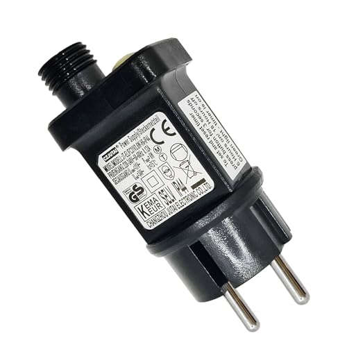 Hopelit 31V Lichterkette Netzteil Adapter, mit Timer 8 Modi Speicherfunktion, Transformator IP44 Wasserdicht, Niederspannungs Lichterkette Stecker für Weihnachtsdeko - 6W (1pcs) von Hopelit