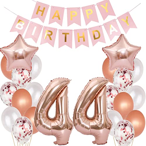 Luftballons 44 Geburtstag Dekoration frauen rosegold, 44. Geburtstag deko für frau,44 jahre Geburtstag deko frau 44 .geburtstag deko frau 44 Geburtstag frau 44 Geburtstagsdeko rosegold frauen (44) von Hopewey