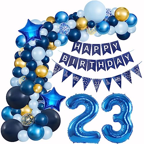 Ballons Girlande Blau 23 Geburtstag Mann deko Blau Luftballon 23. Geburtstag deko Mann Geburtstagsdeko 23 Jahre Mann Deko 23. Geburtstag Männer blau Luftballon Girlande blau 23. Geburtstag Männer von Hopewey