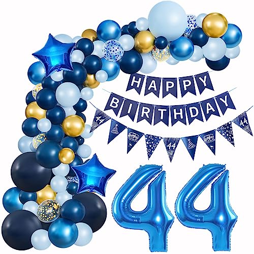 Ballons Girlande Blau 44 Geburtstag Mann deko Blau Luftballon 44. Geburtstag deko Mann Geburtstagsdeko 44 Jahre Mann Deko 44. Geburtstag Männer blau Luftballon Girlande blau 44. Geburtstag Männer von Hopewey