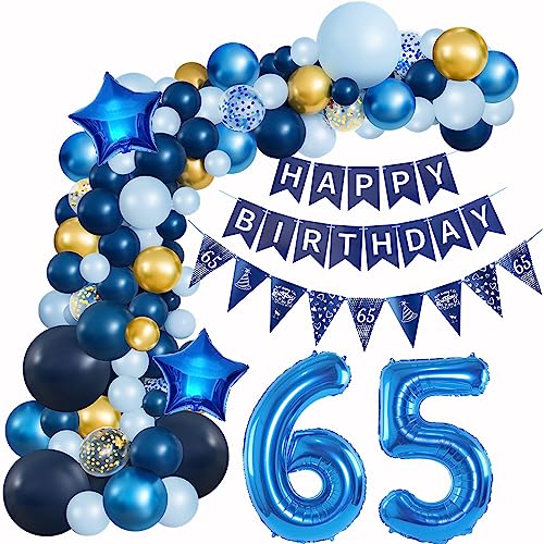 Ballons Girlande Blau 65 Geburtstag Mann deko Blau Luftballon 65. Geburtstag deko Mann Geburtstagsdeko 65 Jahre Mann Deko 65. Geburtstag Männer blau Luftballon Girlande blau 65. Geburtstag Männer von Hopewey