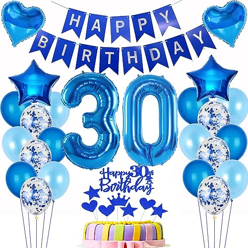 deko 30. geburtstag Mann deko blau ballon 30. geburtstag deko Mann Tortendeko 30 Geburtstag dekoration Mann geburtstagsdeko 30 jahre Mann Junge kuchen deko 30 geburtstags luftballon 30 deko Männer von Hopewey