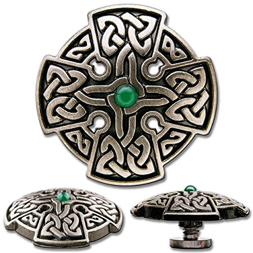 Hoppe & Masztalerz 3 St. Celtic Concho Schraubzierniete Zierniete Schraubniete Screwback Concho Keltisches Kreuz No. 3 von Hoppe & Masztalerz