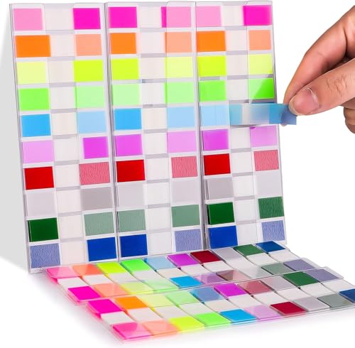 1000 Blätter Haftnotizen, Kleine Pastell Sticky Notes, Transparente Klebezettel, Page Marker & Haftmarker für Büro und Studium Must Haves für Bücherzubehör von Hopton