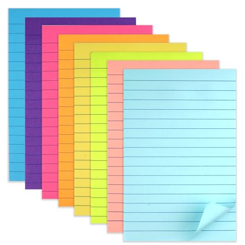 320 Blätter Haftnotizen, To Do Liste, Pastell Sticky Notes, Groß Haftnotizen, Haftnotizen Klebezettel, Notizblöcke Linierte Notizzettel für Planer Erinnerung Büro Zuhause Schule - 100 x 150mm von Hopton