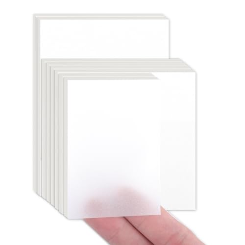 400 Blätter Haftnotizen, Durchsichtige Sticky Notes, Transparente Haftnotizen, Clear Sticky Notes, Notizzettel Durchsichtig, Klebezettel für Study Essentials Schulsachen Stationery Büro 3-Größen von Hopton