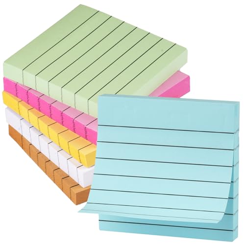 600 Blätter Haftnotizen, To Do Liste, Pastell Sticky Notes, Haftnotizen Klebezettel, Notizblöcke Linierte Notizzettel für Planer Erinnerung Büro Zuhause Schule Zubehör von Hopton