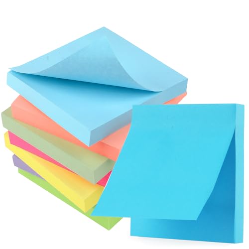 800 Blätter Haftnotizen, Pastell Sticky Notes, Haftnotizen Klebezettel, Extra-Stark Klebende Notizzettel, Book Annotation für To-Do-Listen Schule Lernen Zubehör Büro -76X76 mm von Hopton