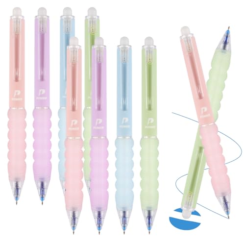 Hopton 8 Stück Radierbarer Kugelschreiber, Bunt Tintenroller Radierbar, Kugelschreiber Radierbar, Radierbare Stifte, Wärmeempfindliche Erasable Pen, Schulsachen Bürobedarf, 0,5 mm Blau von Hopton