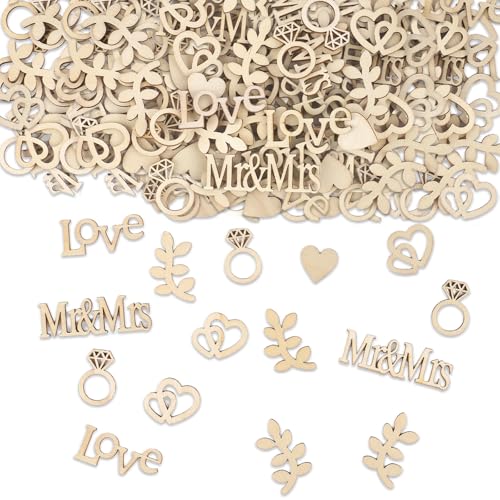 Konfetti Holz Hochzeitsdeko, 100 Stück Tischdeko Hochzeit, Groß 2-6cm Streudeko Hochzeit, Hochzeitsdeko Tisch für Verlobbung Valentinstag Konfetti Holz Hochzeitsdeko, 100 Stück Tischdeko Hochzeit, Groß 2-6cm Streudeko Hochzeit, Hochzeitsdeko Tisch für Verlobbung Valentinstag von Hopton