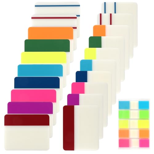 500 Blätter Haftnotizen, Transparent Sticky Notes, Haftstreifen, Haftnotizen Klebezettel Klein, Durchsichtige Seitenmarker, Haftmarker, Page Marker für Bible Study Schreibwaren Studium Must Haves von Hopton