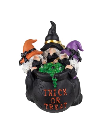 Horror-Shop 3 Trick or Treat Hexen am Hexenkessel 25cm von Horror-Shop