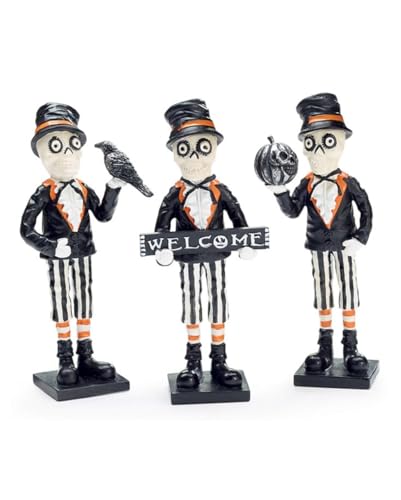 Horror-Shop Halloween Skelett Figur mit Zylinder & Überraschung 17cm von Horror-Shop