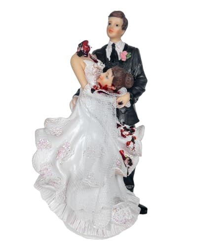 Horror-Shop Hochzeitspaar mit geköpfter Braut Tortenfigur 17cm von Horror-Shop