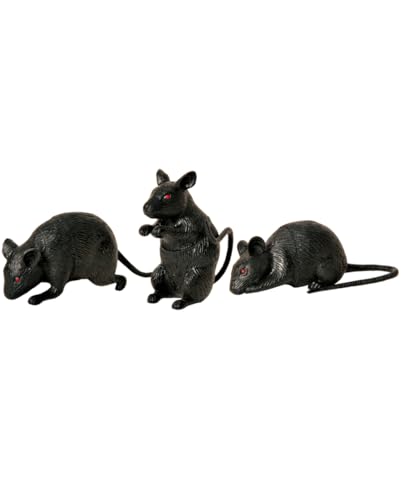 Horror-Shop Kleine Schwarze Maus als Halloween Ungeziefer 1 Stück von Horror-Shop