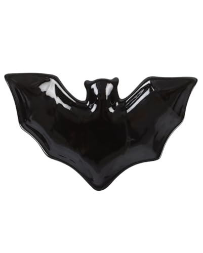 Horror-Shop Schwarze Fledermaus als Schmuckteller für Nippes 20 cm von Horror-Shop