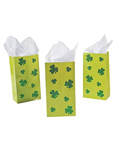 Horror-Shop St. Patrick Day Papiertüten mit Kleeblatt Motiv 12 St. von Horror-Shop