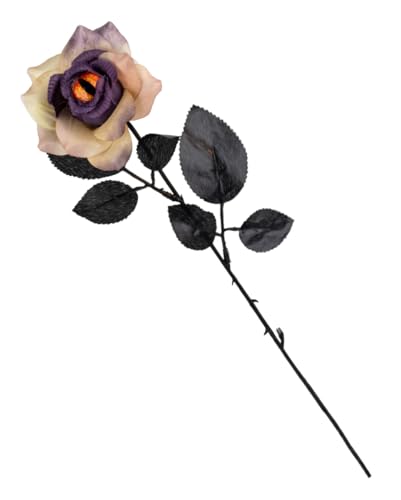 Horror-Shop Verwelkende Rose mit Drachenauge in der Blüte 42 cm von Horror-Shop