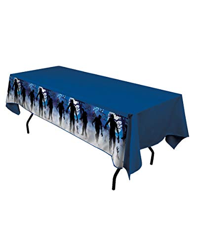 Horror-Shop Zombie Party Tischdecke Blau als Deko für Halloween & Motto Parties von Horror-Shop