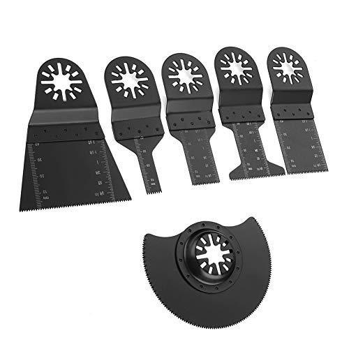 Oszillierende Sägeblätter, 10 Mm/20 Mm/32 Mm/45 Mm/65 Mm/88 Mm 6-teiliges Oszillierendes Multi-Tool, für Heimwerkeranwendungen, Professionelle Verwendung von Hosie