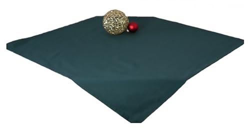 Tischdecke Mitteldecke für Weihnachten Winterzeit Uni- Kollektion 85 x 85 cm cm Dunkelgrün von Hossner