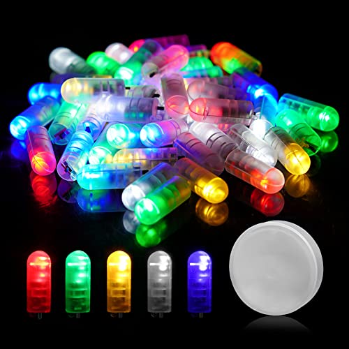 Led Ballons Lichter Led Ballonlichter 50 Stück Runde Mini LED Licht Party Licht Mehrfarbig, für Papierlaterne Hochzeit Neujahr Geburtstag Halloween Weihnachtsfest Dekoration von Hossom