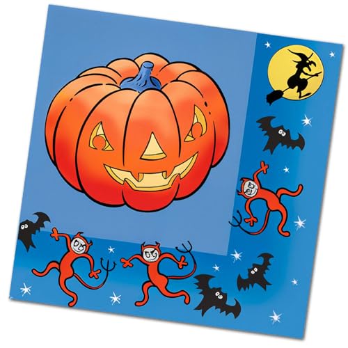 Halloween Deko Kürbis Grusel Papierservietten - 100 Motivservietten von Hosti