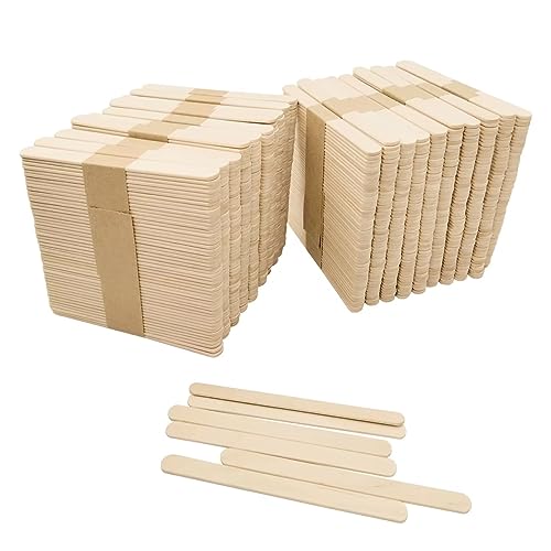 1000 Stück Eisstiele Holz,Holzstäbchen,Stäbchen,Holzspatel,Eisstiele aus Holz zum Basteln,Bastelhölzer Vielseitig Einsetzbar beim Basteln,Stäbchen Holz, Holzspatel Holzspachtel DIY Handwerk von HotKrump