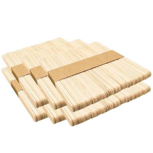 300 Stück Eisstiele Holz,Holzstäbchen,Stäbchen,Holzspatel,Eisstiele aus Holz zum Basteln,Bastelhölzer Vielseitig Einsetzbar beim Basteln,Stäbchen Holz, Holzspatel Holzspachtel DIY Handwerk von HotKrump