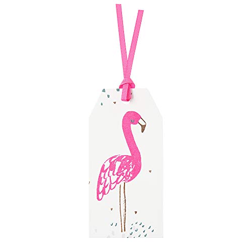 Hotchpotch Neon Flamingo Geschenkanhänger, 6 Stück von Hotchpotch