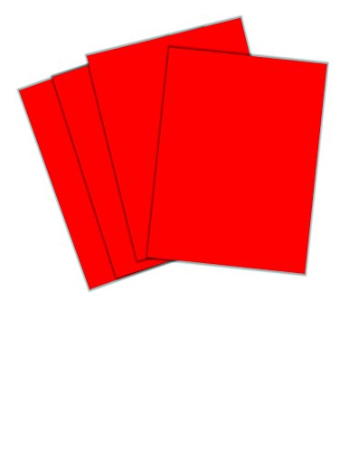 HCP HCP187 Papier, A4, 210 x 297 mm, 80 g/m², glatt, kalandriert, Rot, 100 Blatt von House of Card & Paper