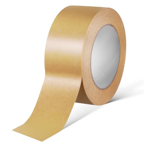 Housoutil 1 Rolle Klebeband Aus Kraftpapier Verpackungs Band Papier Klebeband Kraftband Versandband, Robust Kartonverschlussband Hochleistungsklebeband Zum Verpacken Versandband Für Pakete von Housoutil