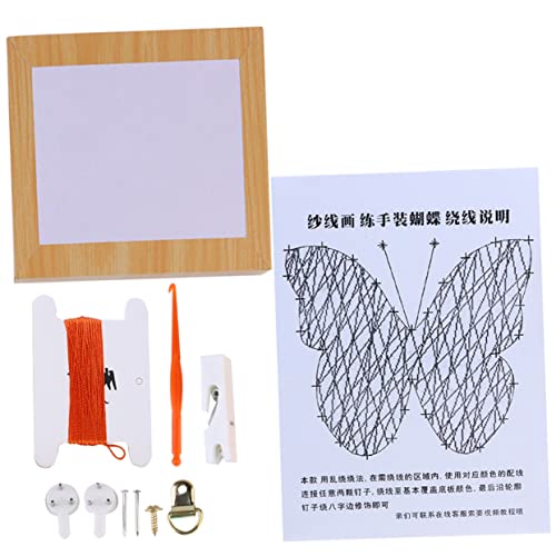 Housoutil 1 Satz Diy Bastelset für Nagelwicklung mit Schmetterlingsmuster Wanddekoration Diy Materialien für Handwerksprojekte für Wohnzimmer Schlafzimmer und Housoutil 1 Satz Diy Bastelset für Nagelwicklung mit Schmetterlingsmuster Wanddekoration Diy Materialien für Handwerksprojekte für Wohnzimmer Schlafzimmer und von Housoutil