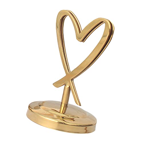 Housoutil 1 Stück Herzgeformte Metall-Visitenkartenhalter Speisekarte Hochzeit Bildhalter für Schreibtisch Desktop - Kartenhalter Tisch Grußkartenhalter Überzug Golden Housoutil 1 Stück Herzgeformte Metall-Visitenkartenhalter Speisekarte Hochzeit Bildhalter für Schreibtisch Desktop - Kartenhalter Tisch Grußkartenhalter Überzug Golden von Housoutil