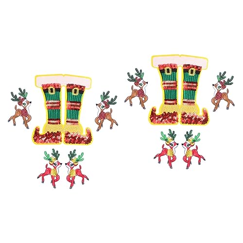 Housoutil 10 Stck. Weihnachts Embroidered Deer Patches Dekorative Aufnäher für Kleidung DIY Applikationen für Mäntel Hüte Taschen Hochwertige Stickerei zur Reparatur und Verschönerung von Housoutil 10 Stck. Weihnachts Embroidered Deer Patches Dekorative Aufnäher für Kleidung DIY Applikationen für Mäntel Hüte Taschen Hochwertige Stickerei zur Reparatur und Verschönerung von von Housoutil