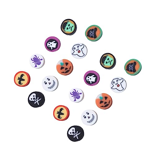 Housoutil 100 Stück Halloween Polymer Clay Perlen Lose Bastelperlen für Diy Armbänder Halsketten Schmuckherstellung Zubehör Mix Housoutil 100 Stück Halloween Polymer Clay Perlen Lose Bastelperlen für Diy Armbänder Halsketten Schmuckherstellung Zubehör Mix von Housoutil