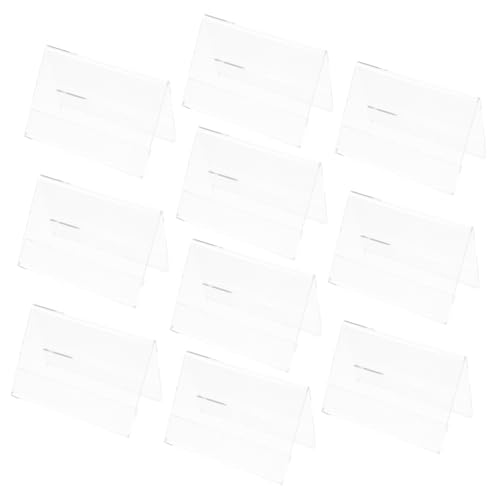Housoutil 10Stücke Transparente Acryl Namensschilder Halter Für Theke Doppelseitige Kartenständer Für Meetings Und Konferenzen Robuster Kartenhalter Für Effektive Housoutil 10Stücke Transparente Acryl Namensschilder Halter Für Theke Doppelseitige Kartenständer Für Meetings Und Konferenzen Robuster Kartenhalter Für Effektive von Housoutil